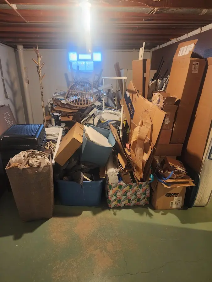 Roll-off dumpster container at job site for 40 Yard Dumpster Rental in Union Grove